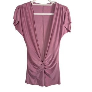Sirens Y2K Pink Women's Tunic Top Size XS Stretch Draped Ruched Minimalist